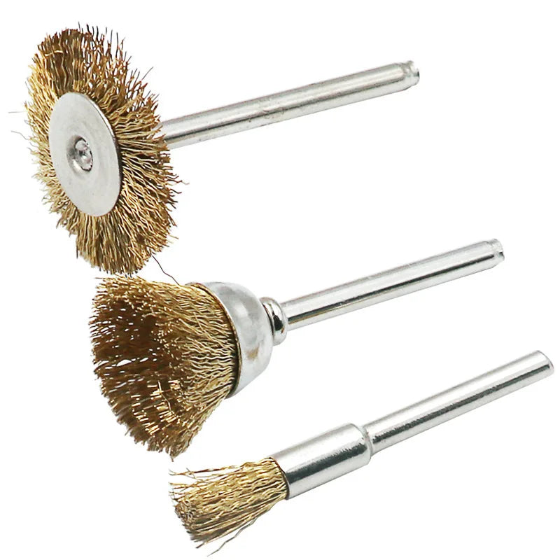 3pcs Copper Wire Brushes for Dremel Rotary Tool