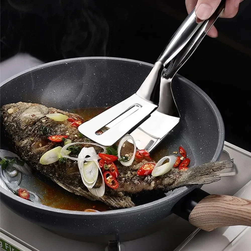 Multifunctional Stainless Steel Food Tongs BBQ Clip Kitchenware