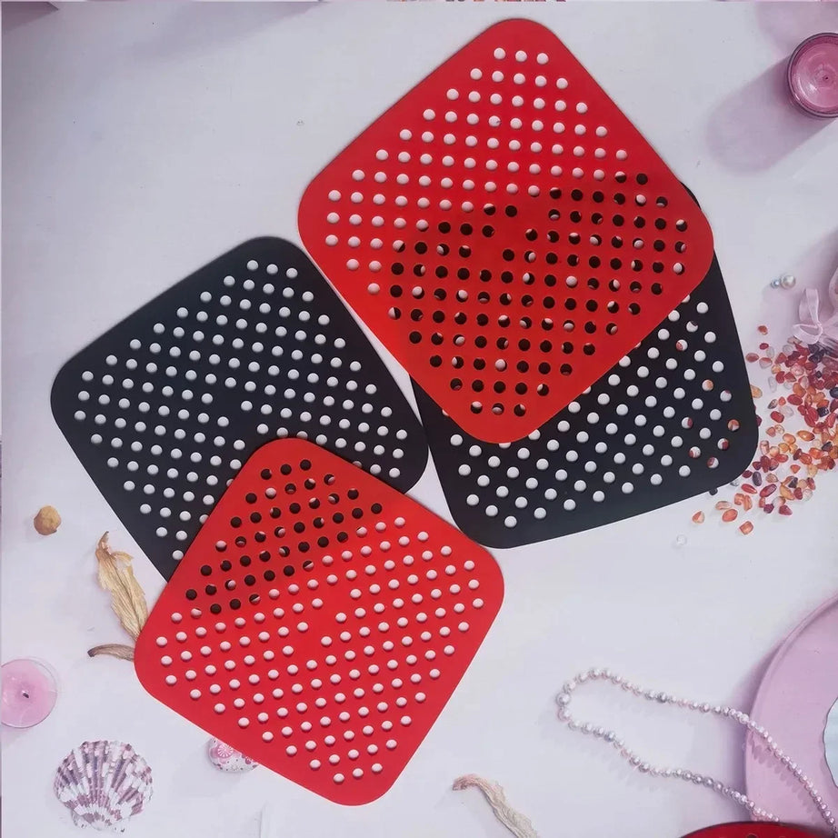 Air Fryer Baking Tray and Silicone Pastry Pad, Non-Stick Kitchen Utensils