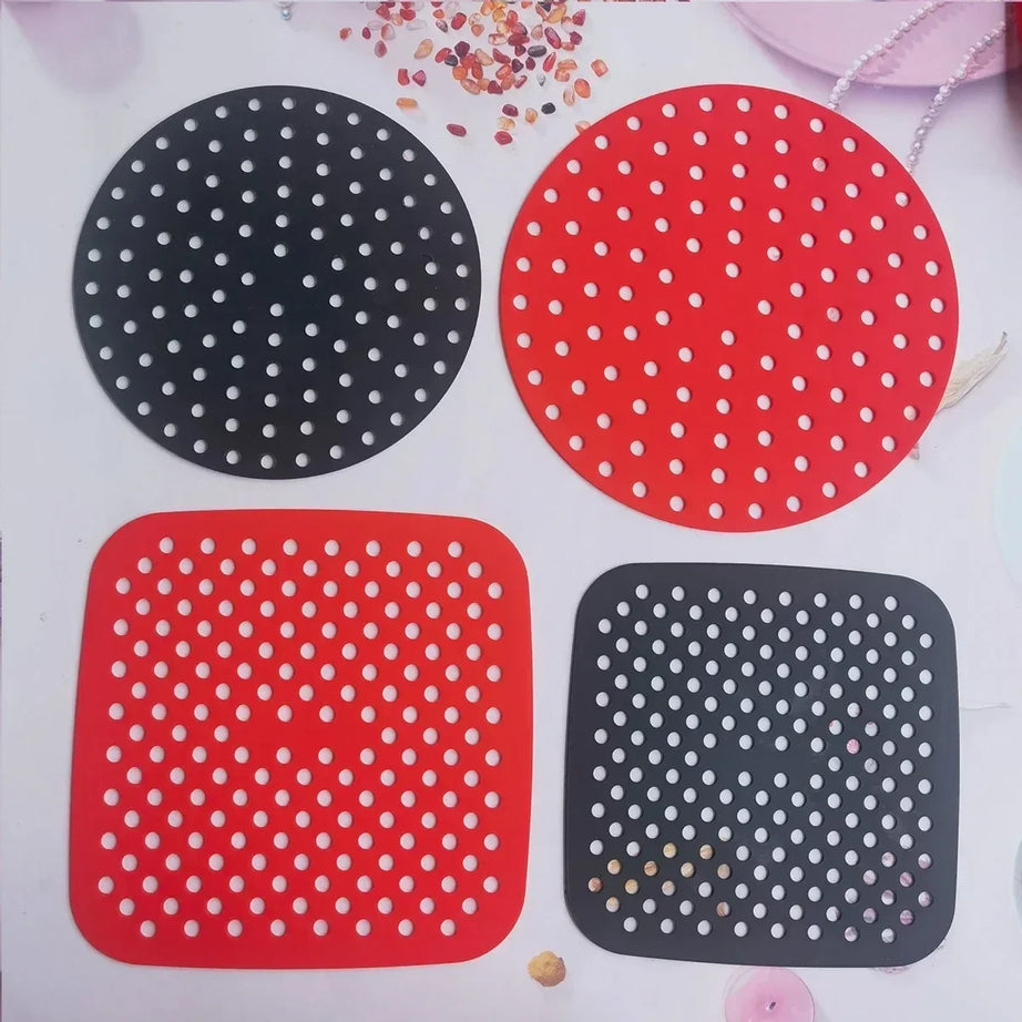 Air Fryer Baking Tray and Silicone Pastry Pad, Non-Stick Kitchen Utensils