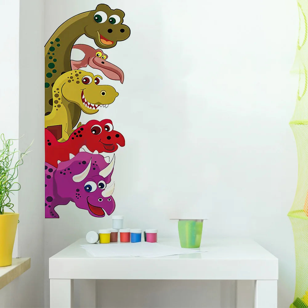 Funny Dinosaur Wall Decals for Kids' Rooms