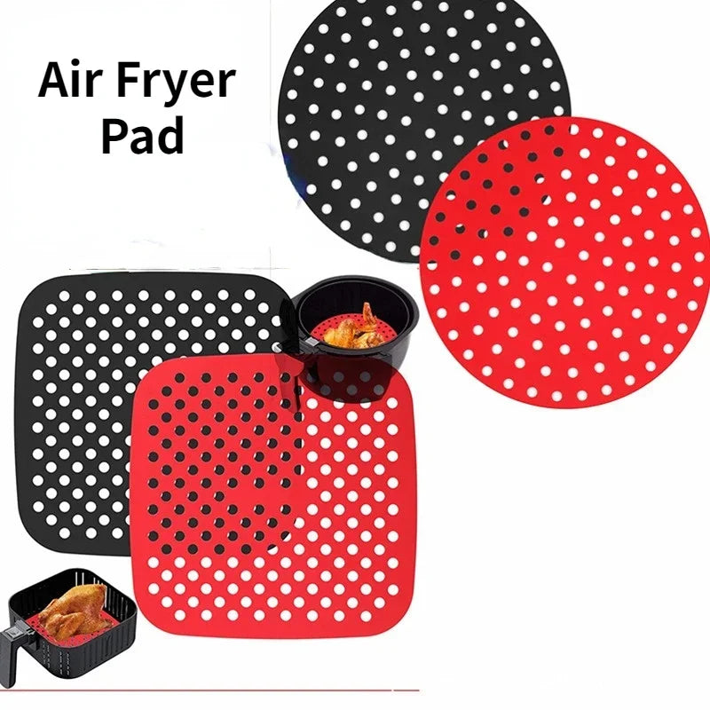 Air Fryer Baking Tray and Silicone Pastry Pad, Non-Stick Kitchen Utensils