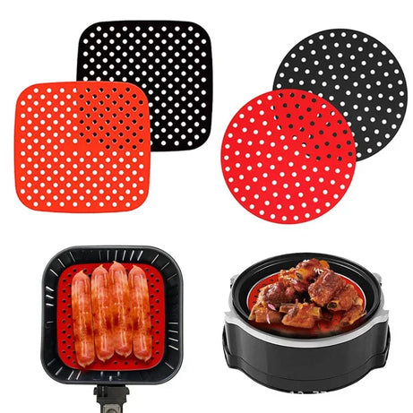 Air Fryer Baking Tray and Silicone Pastry Pad, Non-Stick Kitchen Utensils
